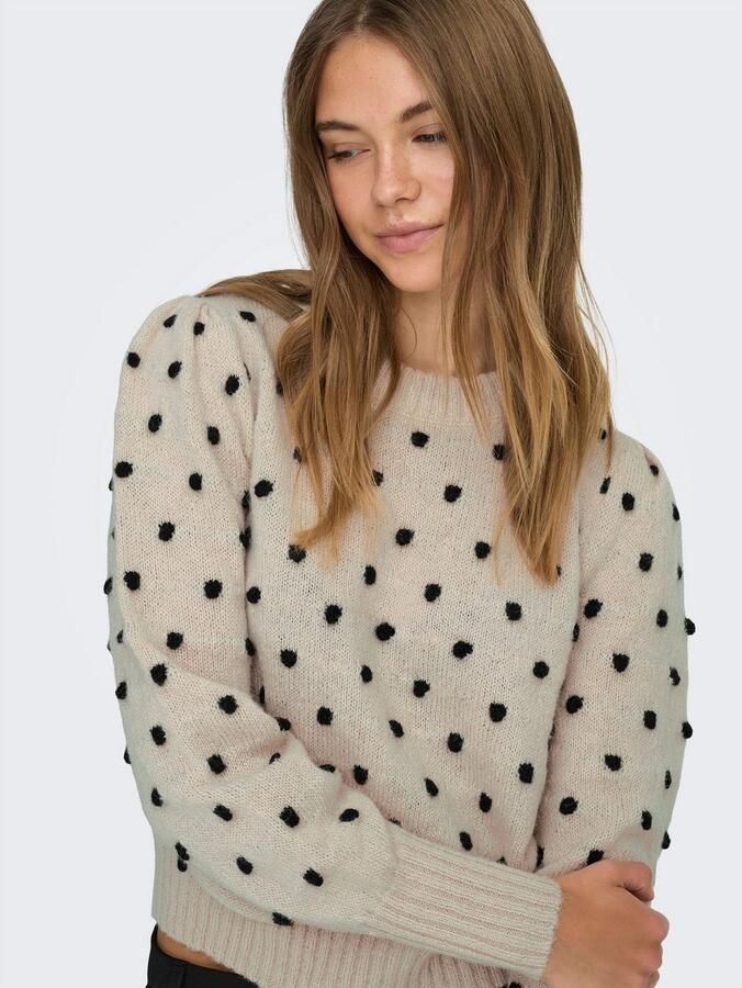 JDY Trui met ronde hals SIGRID LIFE L S ON PUFF PULL KNT NOOS - Foto 10