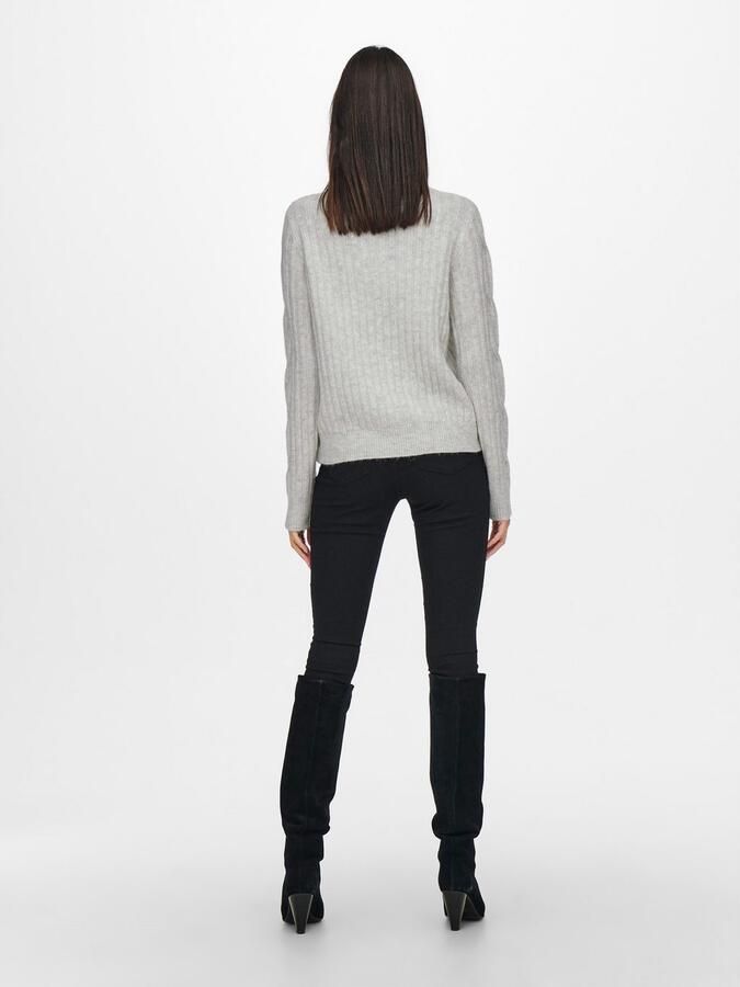 JDY Trui met staande kraag ANDREA L S ZIP CABLE PULLOVE KNT NOOS - Foto 4