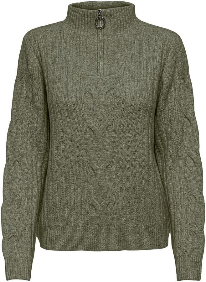 JDY Trui met staande kraag ANDREA L S ZIP CABLE PULLOVE KNT NOOS - Foto 5