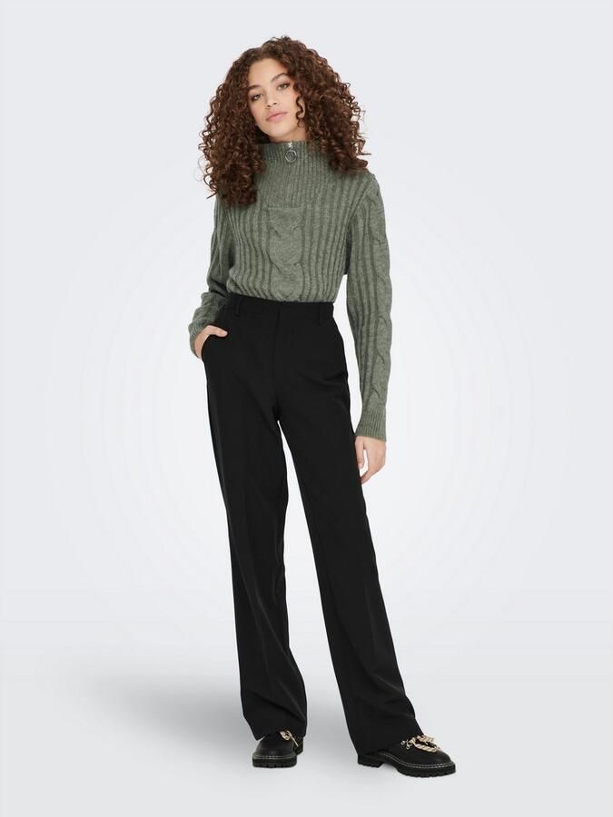 JDY Trui met staande kraag ANDREA L S ZIP CABLE PULLOVE KNT NOOS - Foto 4