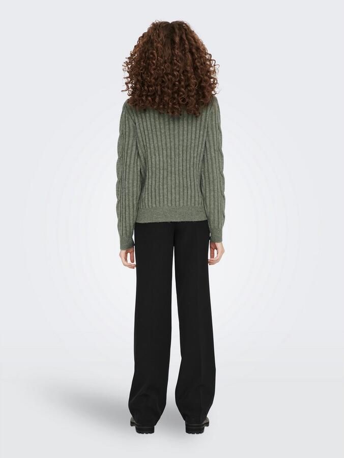 JDY Trui met staande kraag ANDREA L S ZIP CABLE PULLOVE KNT NOOS - Foto 2