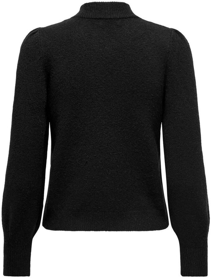 Jacqueline de Yong Klassieke Zwarte Gebreide Coltrui voor Herfst Winter Black Dames - Foto 2