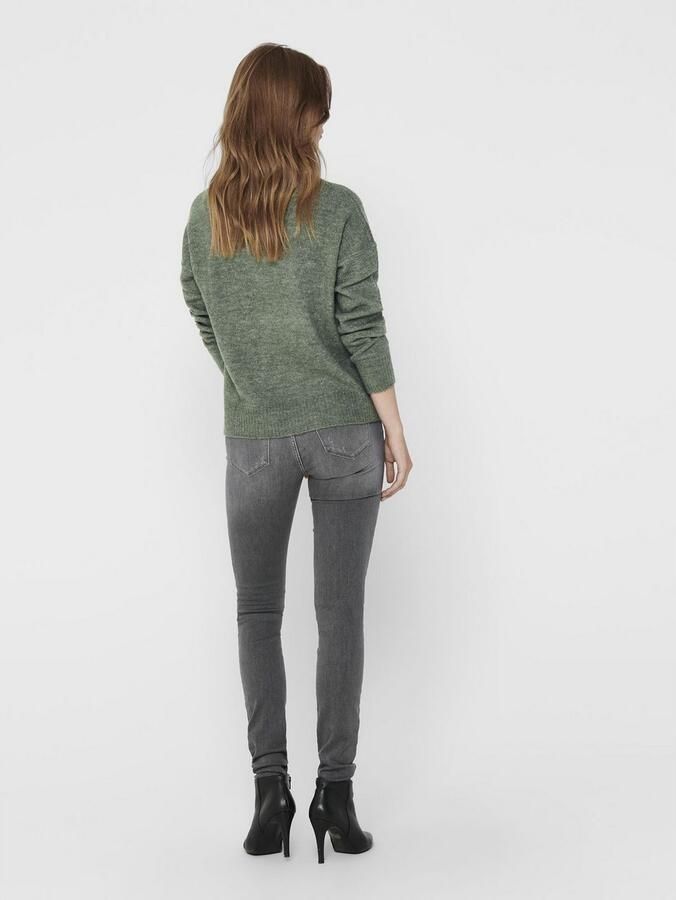 Jacqueline de Yong Lange Mouw V-hals Trui Vrouwen Green Dames - Foto 5