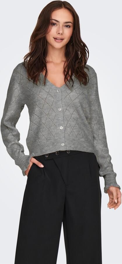 JDY Vest LETTY L S V-NECK STRUC CARDI KNT NOOS - Foto 5