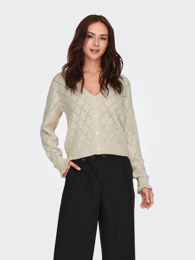 JDY Vest LETTY L S V-NECK STRUC CARDI KNT NOOS - Foto 3