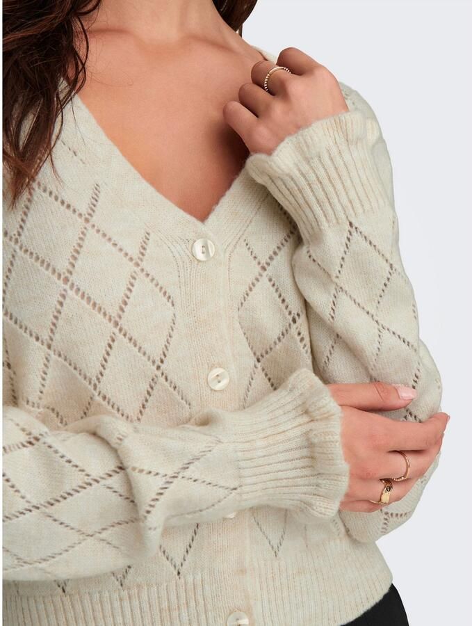 JDY Vest LETTY L S V-NECK STRUC CARDI KNT NOOS - Foto 2