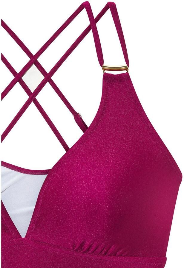 Jette Joop Badpak Giulia met goudkleurige glanzende coating en accessoires