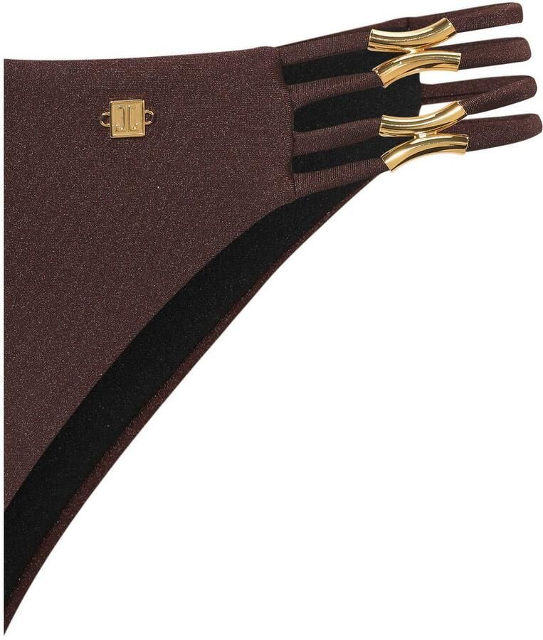 Jette Joop Beugelbikini Giulia met goudkleurige glanzende coating en accessoires