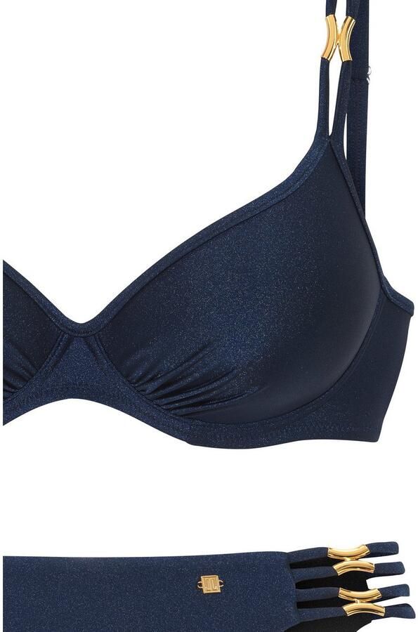 Jette Joop Beugelbikini Giulia met goudkleurige glanzende coating en accessoires - Foto 5