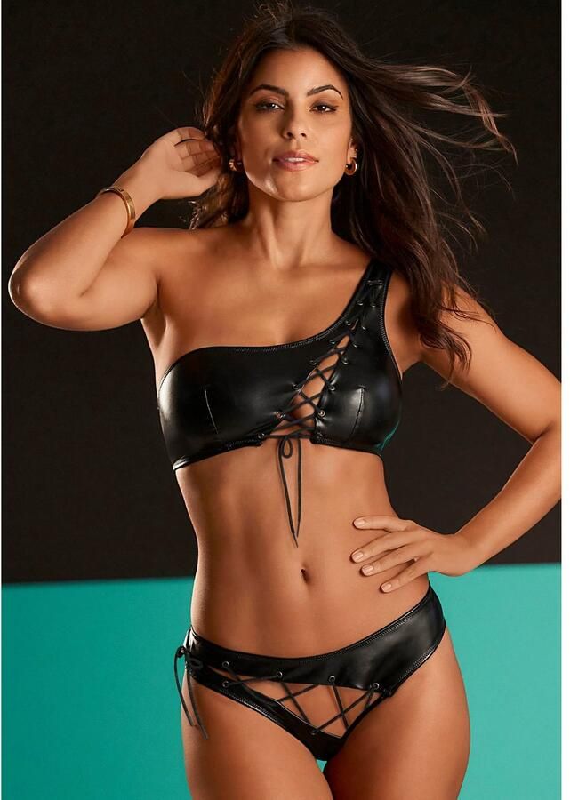 Jette Joop Slip in leer-look met spannende vetersluiting (kunstleer)