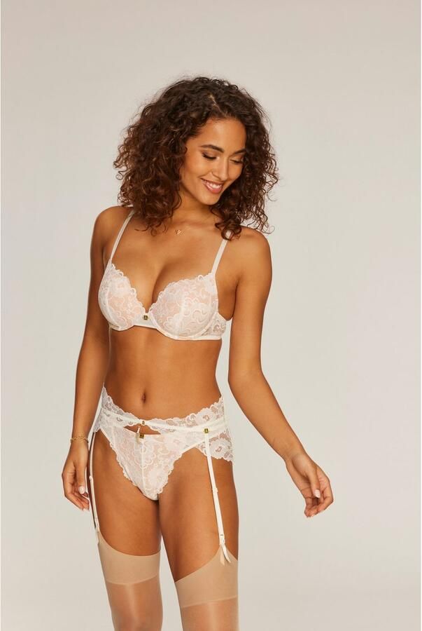 Jette Joop String met mix van fijn kant en soft-mesh - Foto 2