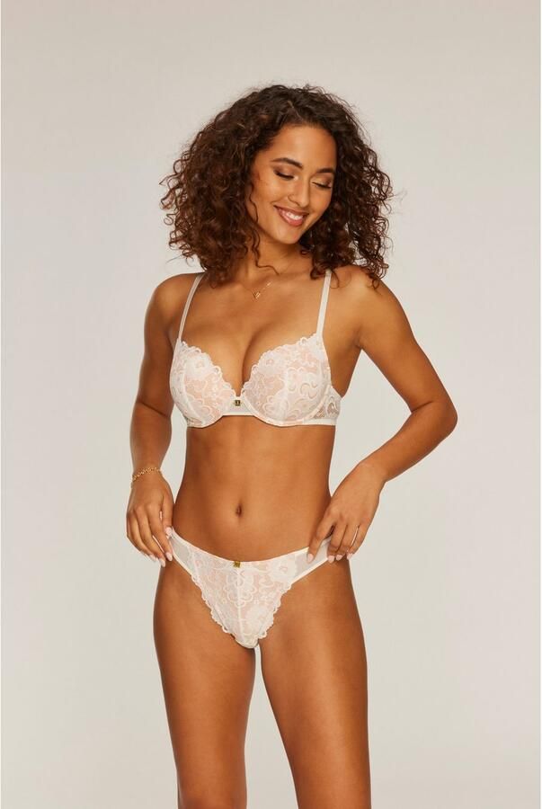 Jette Joop String met mix van fijn kant en soft-mesh - Foto 10