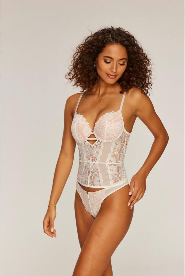 Jette Joop String met mix van fijn kant en soft-mesh - Foto 6