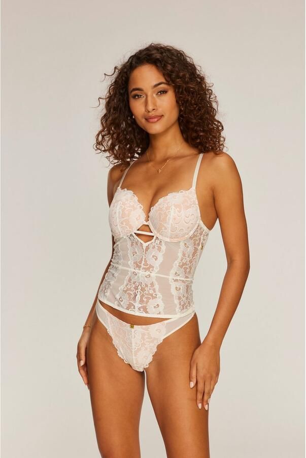 Jette Joop String met mix van fijn kant en soft-mesh - Foto 4