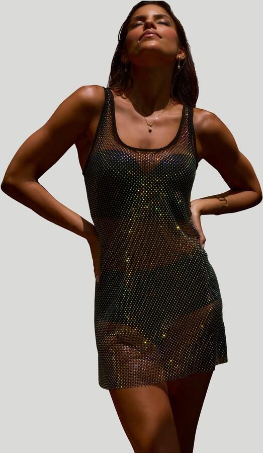 Jette Joop Negligé met kleurrijke glinsterende strass sexy lingerie verleidelijke kleding - Foto 7