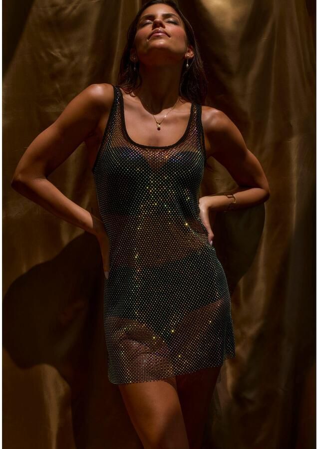 Jette Joop Negligé met kleurrijke glinsterende strass sexy lingerie verleidelijke kleding - Foto 5