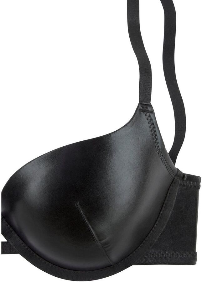 Jette Joop Push-up-bh in lederlook met geïntegreerde vulling (kunstleer) sexy lingerie