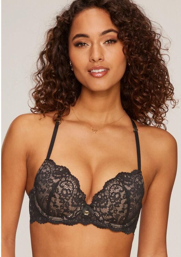 Jette Joop Push-up-bh met aantrekkelijke bandjes in bandjes-look sexy dessous