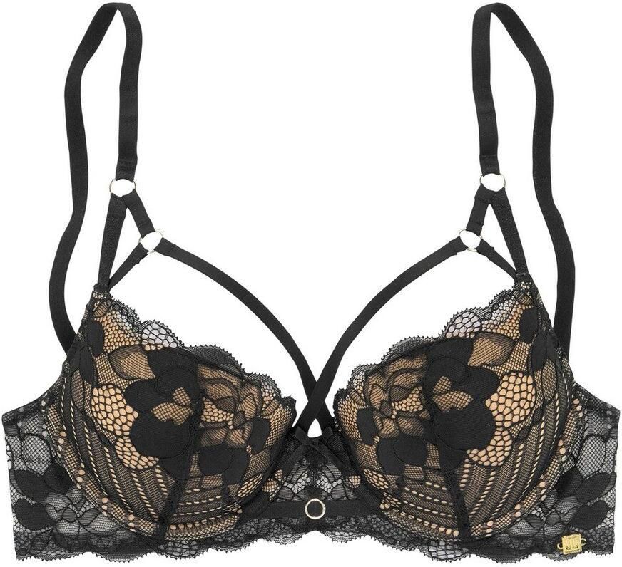 Jette Joop Push-up-bh met kant in tattoo-look