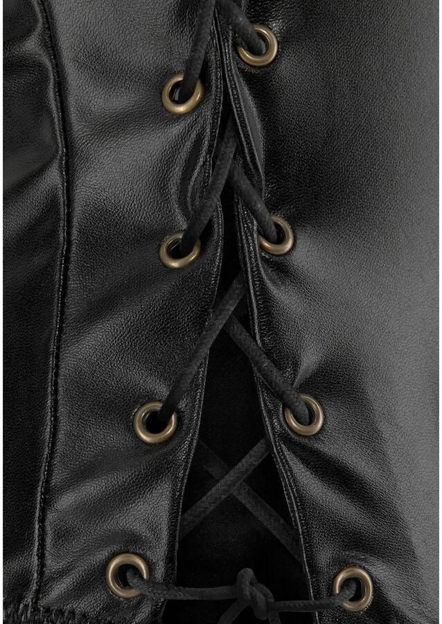 Jette Joop Stringbody met opwindende bandjes in lederlook sexy lingerie sexy ondergoed - Foto 2