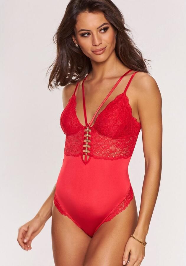 Jette Joop Stringbody zonder beugel van fijn jacquardkant sexy lingerie spannend ondergoed