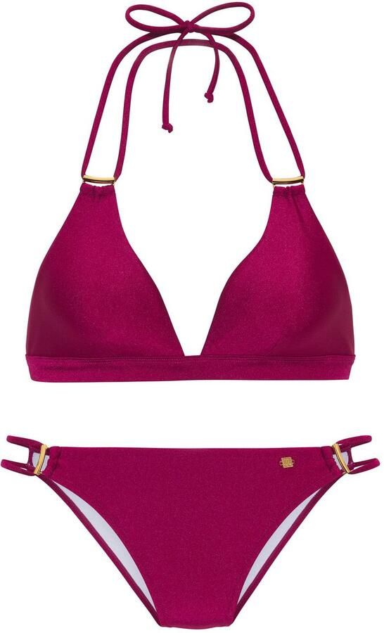 Jette Joop Triangelbikini Giulia met goudkleurige glanzende coating en accessoires - Foto 4