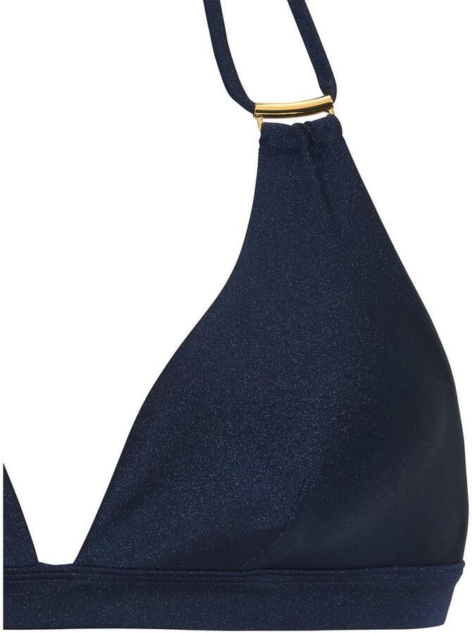 Jette Joop Triangelbikini Giulia met goudkleurige glanzende coating en accessoires