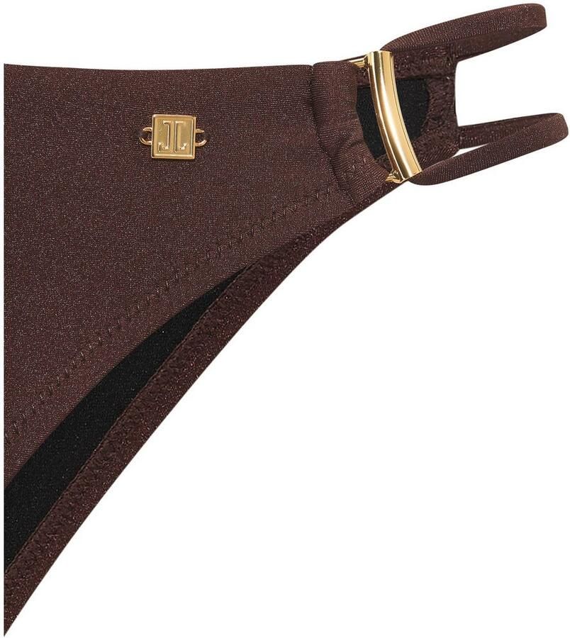 Jette Joop Triangelbikini Giulia met goudkleurige glanzende coating en accessoires