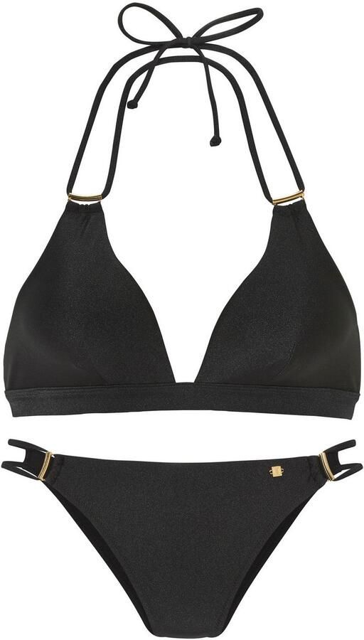 Jette Joop Triangelbikini Giulia met goudkleurige glanzende coating en accessoires - Foto 5