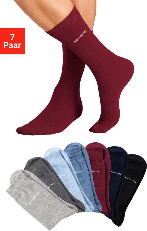 John Devin Basic sokken voor elke dag (set 7 paar) - Foto 8