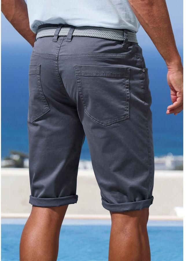 John Devin Bermuda Van elastische katoenmix met grote print op het been 3 4 shorts - Foto 2