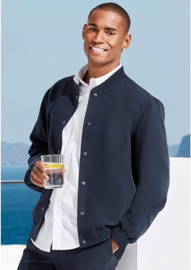 John Devin Blouson Met ribkraag Tussenjas met binnenzak van licht rekbare geweven kwaliteit - Foto 4