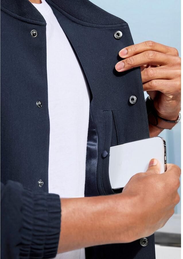 John Devin Blouson Met ribkraag Tussenjas met binnenzak van licht rekbare geweven kwaliteit - Foto 3