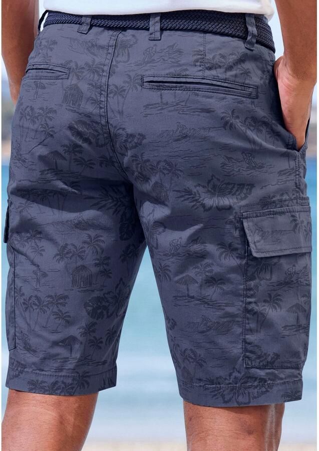 John Devin Cargoshort Shorts van elastisch katoen modieus bedrukt - Foto 2
