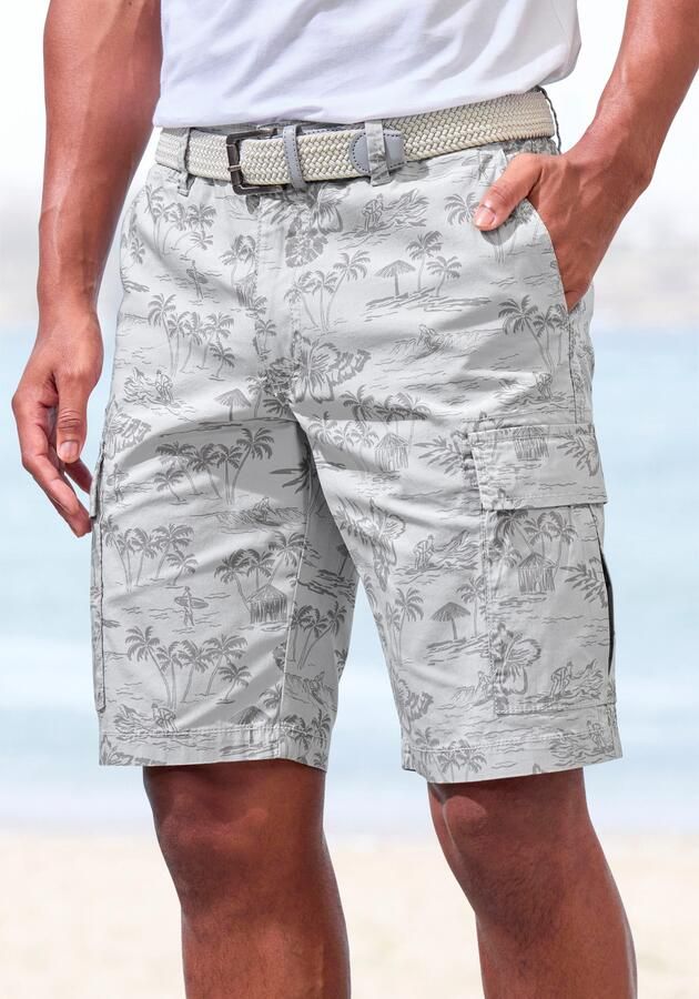 John Devin Cargoshort Shorts van elastisch katoen modieus bedrukt - Foto 2