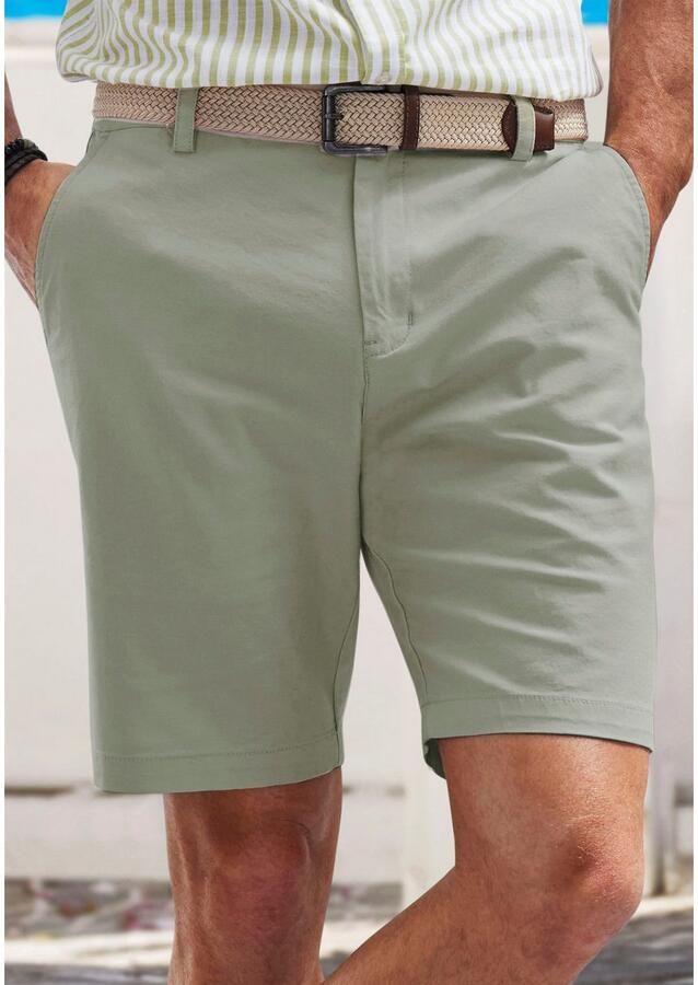 John Devin Chino-short Regular fit Oxford shorts van elastische katoen - Foto 2