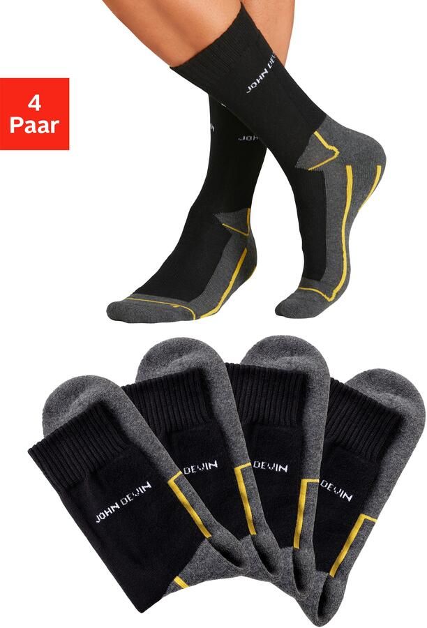 John Devin Functionele sokken met zolen over de tenen en hoge hakpluche (set 4 paar) - Foto 9