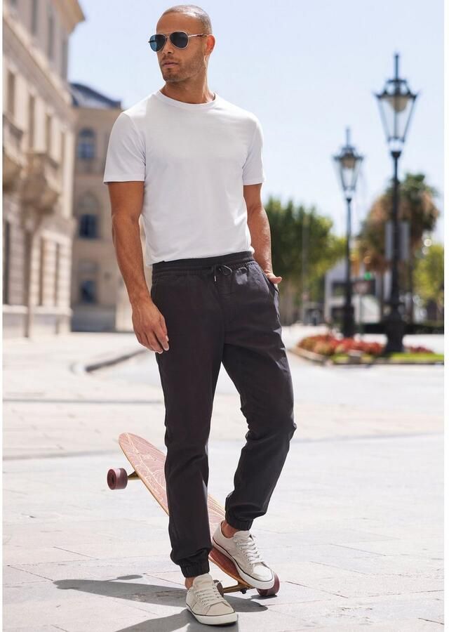 John Devin Joggingbroek Jogpants elastische katoenkwaliteit