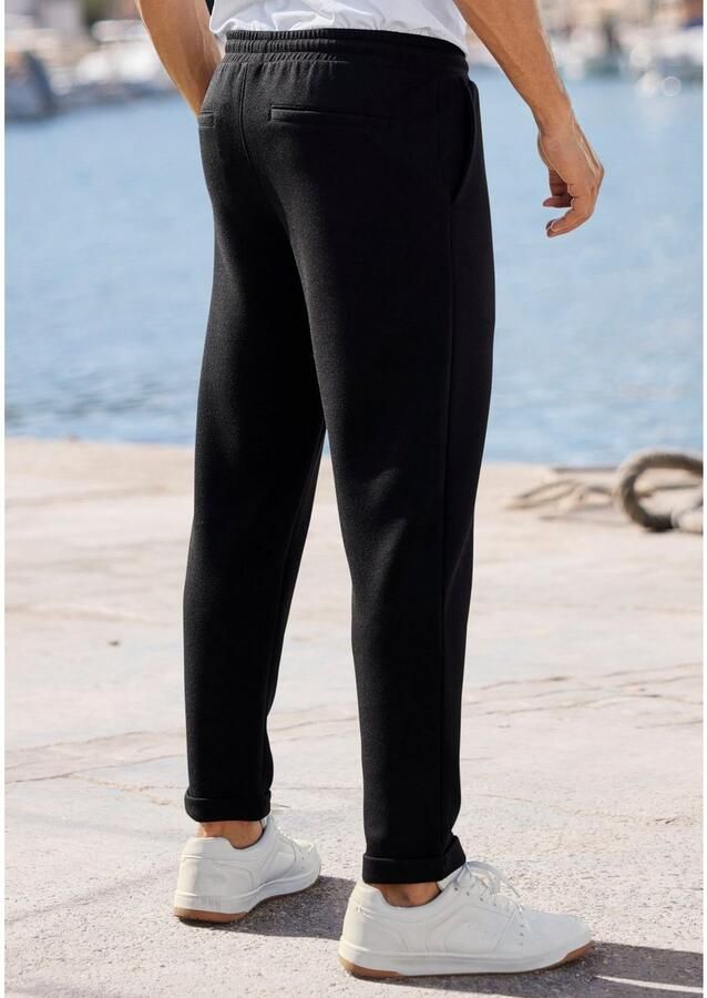 John Devin Jogpants Omslag aan de broekspijp van elastische Piqué-kwaliteit