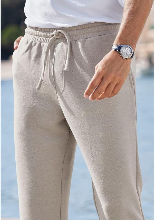 John Devin Jogpants Omslag aan de broekspijp van elastische Piqué-kwaliteit
