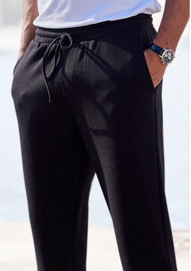 John Devin Jogpants Omslag aan de broekspijp van elastische Piqué-kwaliteit - Foto 3