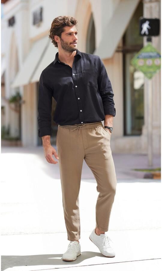 John Devin Jogpants Slim fit van lichte weefkwaliteit - Foto 4