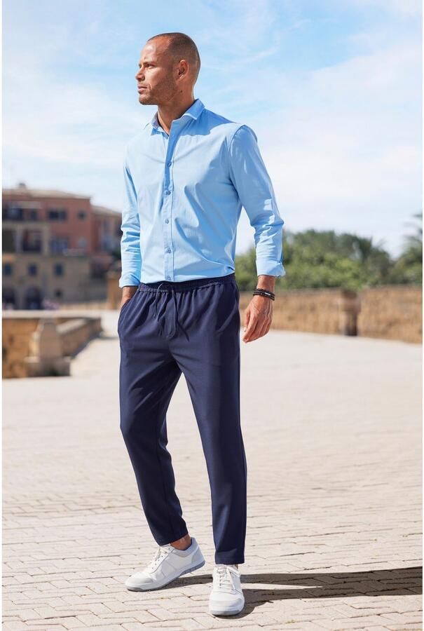 John Devin Jogpants Slim fit van lichte weefkwaliteit - Foto 4