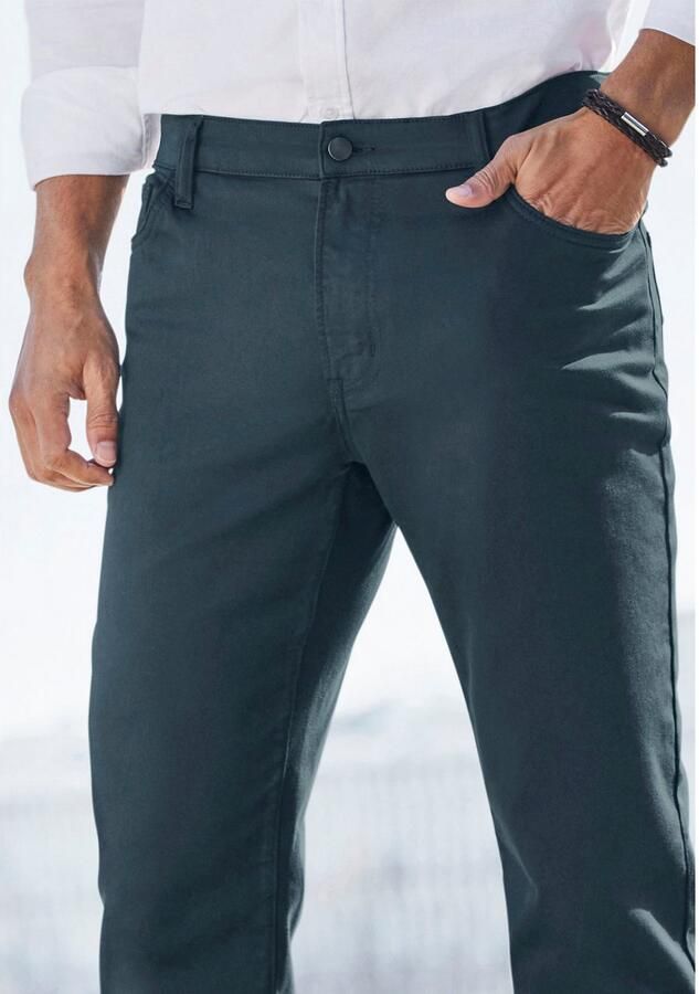 John Devin Stretchbroek 5-Pocket-Hose regular-fit Chinobroek van elastische katoenkwaliteit - Foto 3