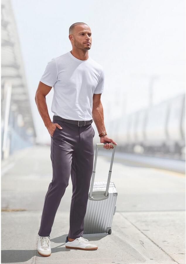 John Devin Stretchbroek Regular fit comfortabele broek van elastisch materiaal - Foto 4