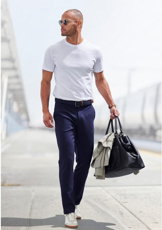 John Devin Stretchbroek Regular fit comfortabele broek van elastisch materiaal - Foto 2