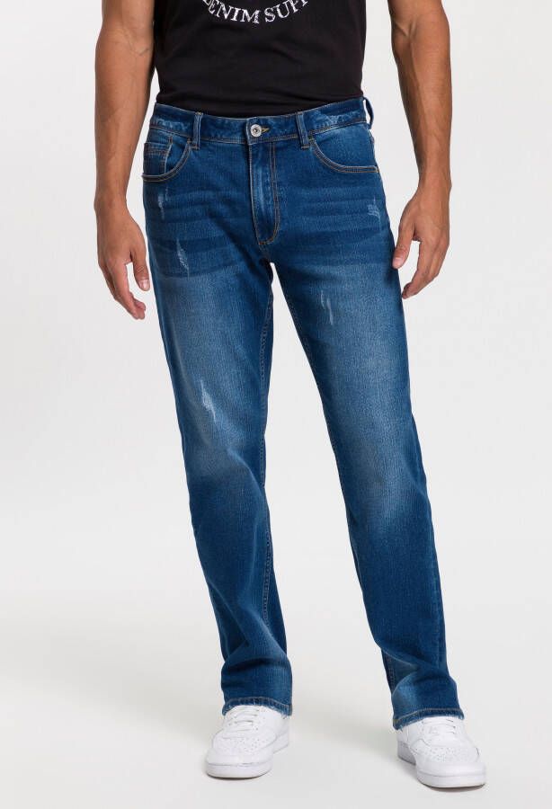 John Devin Straight jeans met elastan