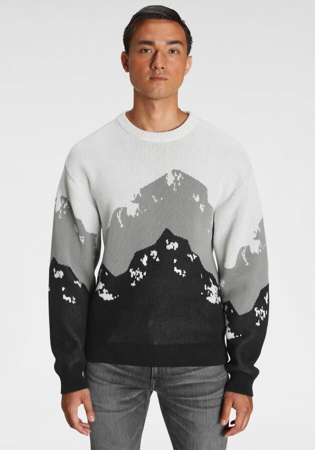 JOOP! JEANS Gebreide pullover met all-over motief