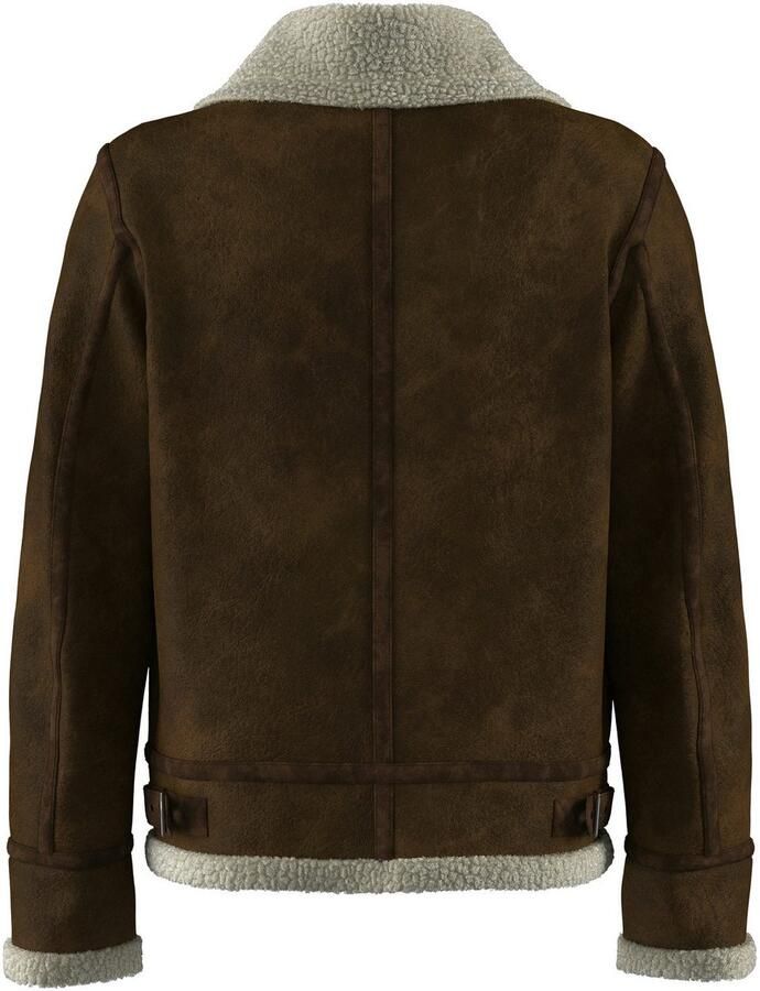 Joop Jeans Imitatieleren jack SAWYER met twee insteekzakken aan de zijkant