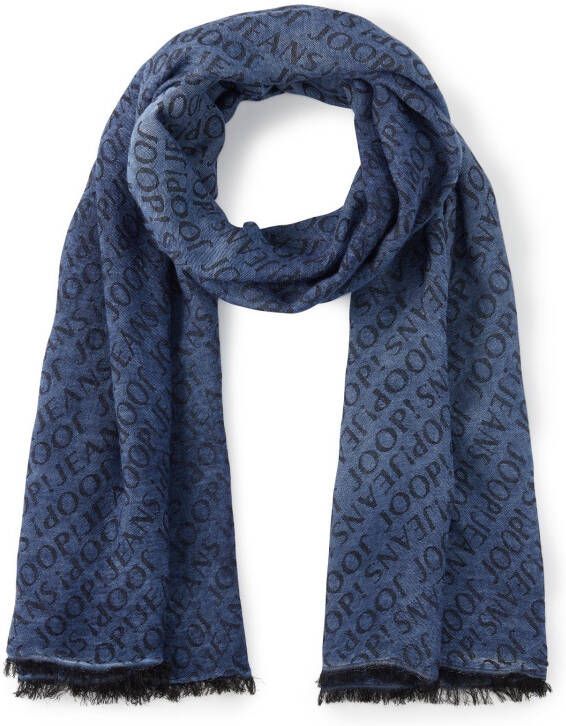 Joop Jeans Sjaal met all-over logoprint